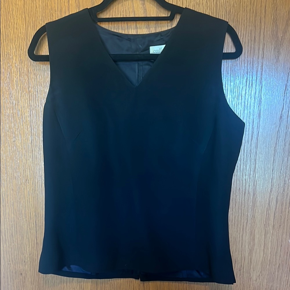 Calvin Klein Black V-Neck Blouse